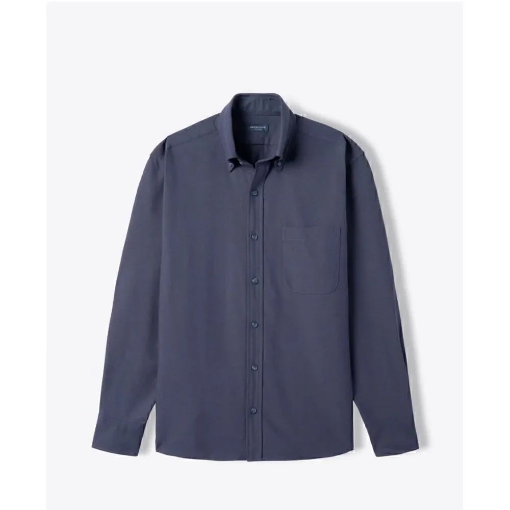 Proper Cloth Mens American Pima Dark Blue Oxford Cloth Pima Cotton Oxford Button